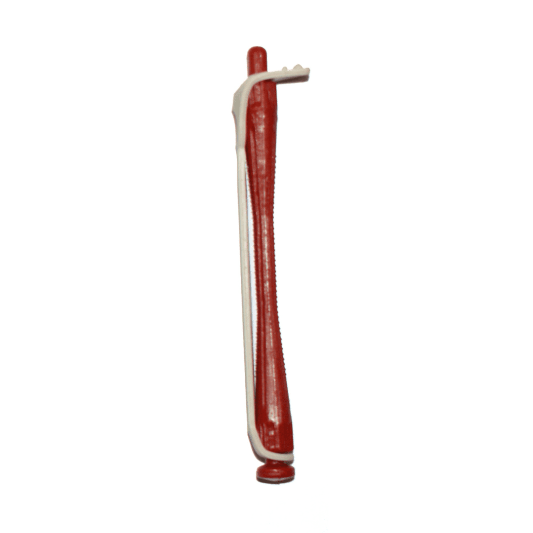 Hair Tools Perm Rods - Brick Red 4mm (12 Pack)