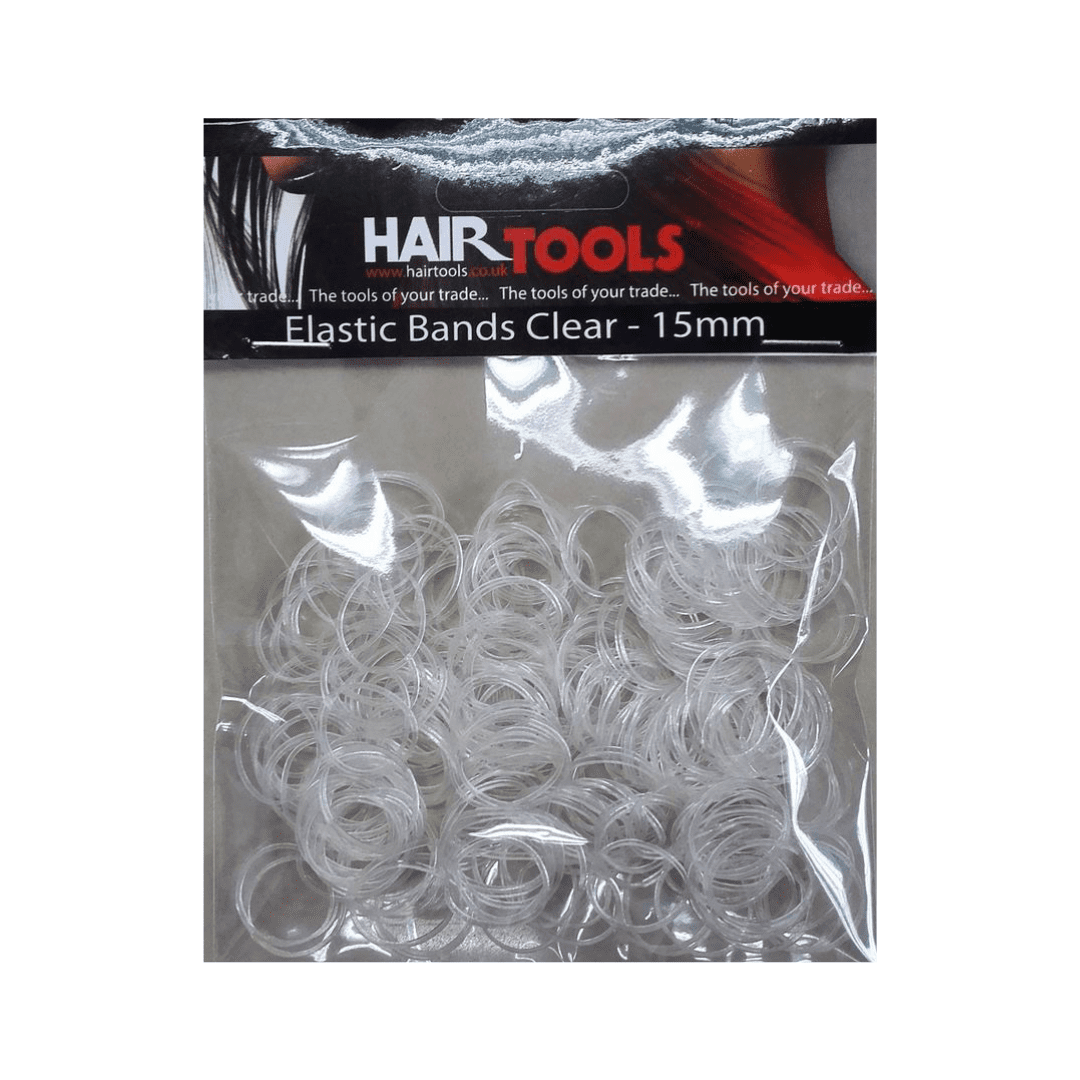 Hair Tools Rubber Bands - Clear (300 Bands)