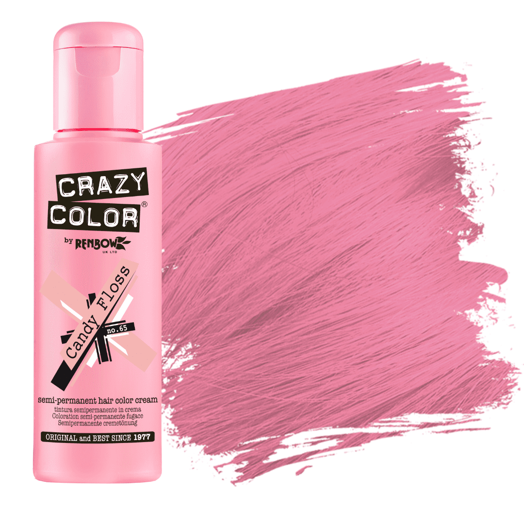 Crazy Color Semi Permanent Hair Dye 100ml - Candy Floss
