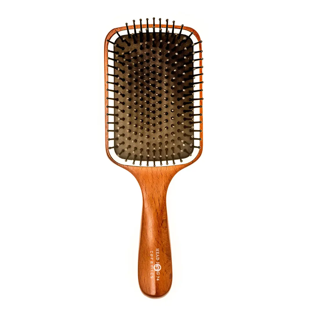 Head Jog Ceramic Wood Paddle Brush 74