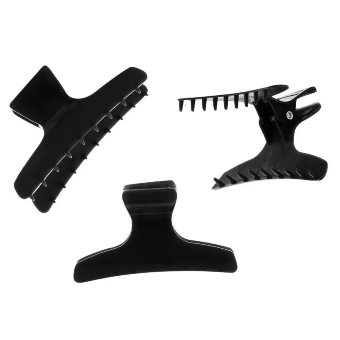 Head Jog Large Butterfly Clamps - Black (12 Pack)