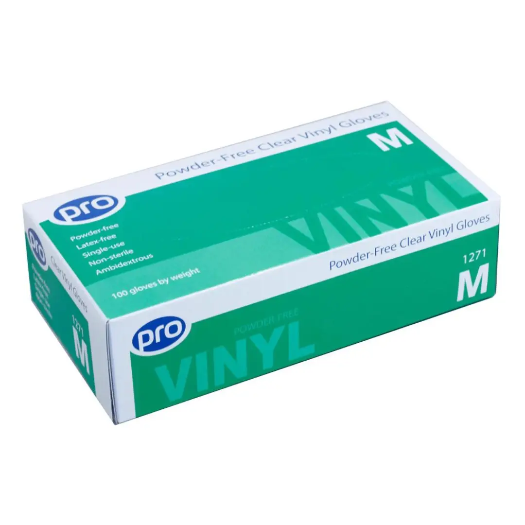 Pro Vinyl Gloves - Powder Free (Medium) 100 pcs