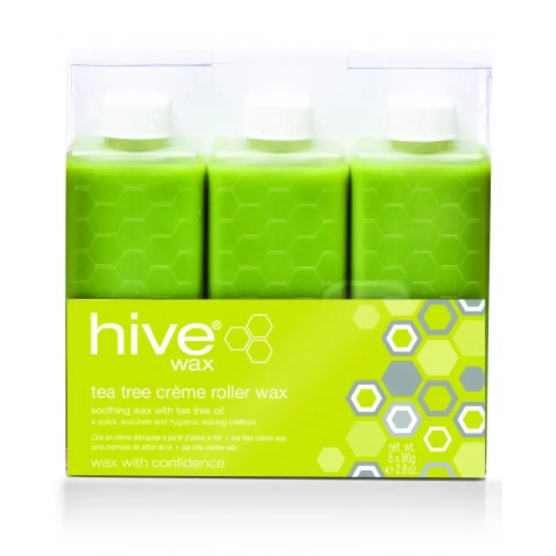 Hive Tea Tree Crème Roller Wax 80g - Pack of 6