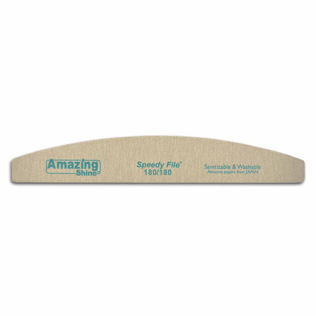 Amazing Shine Half Moon Speedy Zebra Nail File 180/180 Green Centre