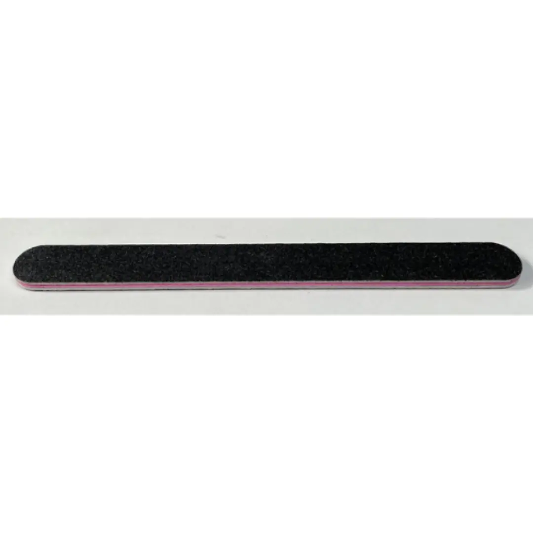 Amazing Shine Value 7″ Black Nail File Pink Centre 100/180