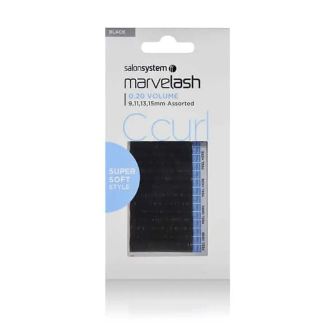 Salon System Marvelash - C Curl Silky Lash 0.20 (Volume) Assorted - Black