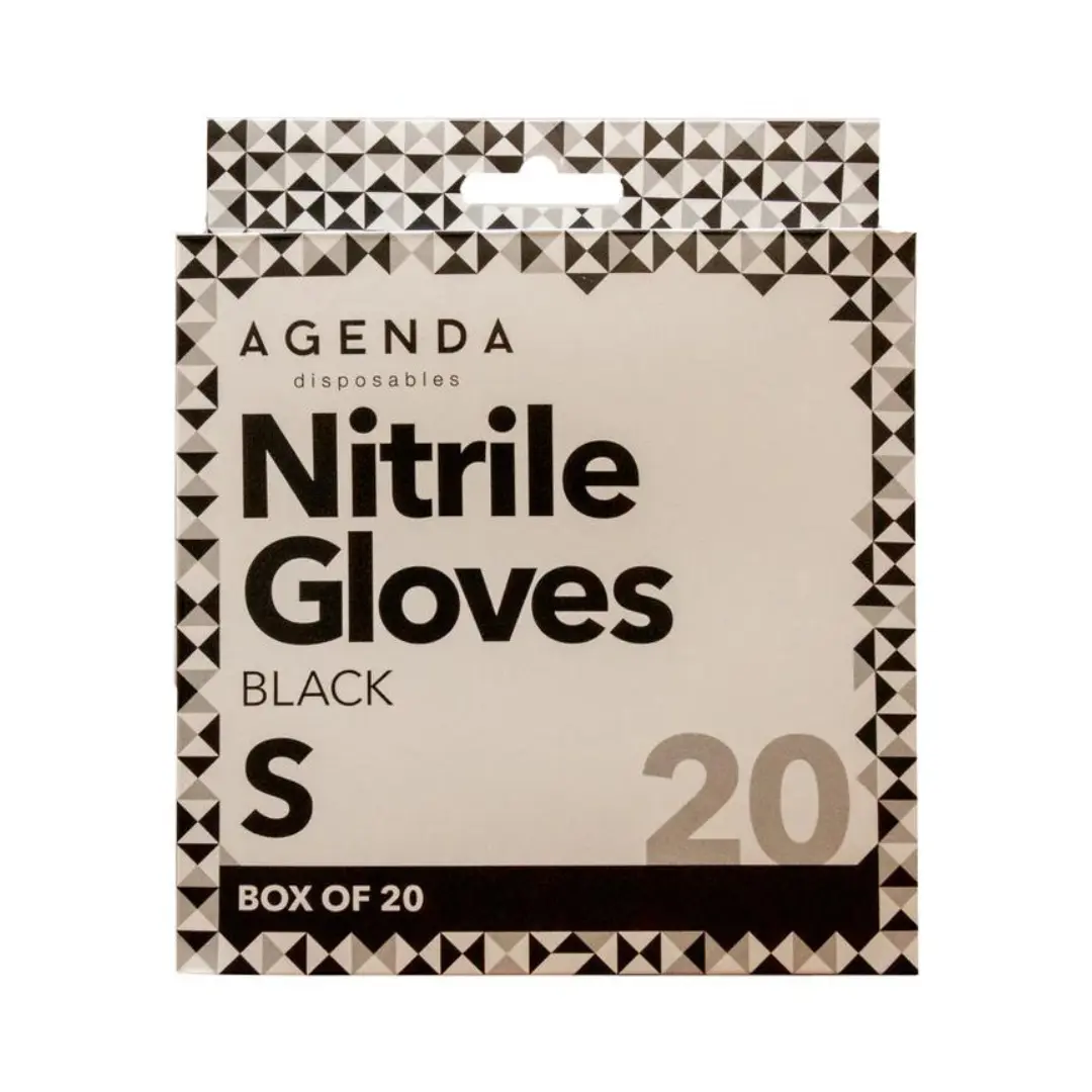 Agenda Disposables Nitrile Gloves - UltraFlex Black (Small) 20pcs