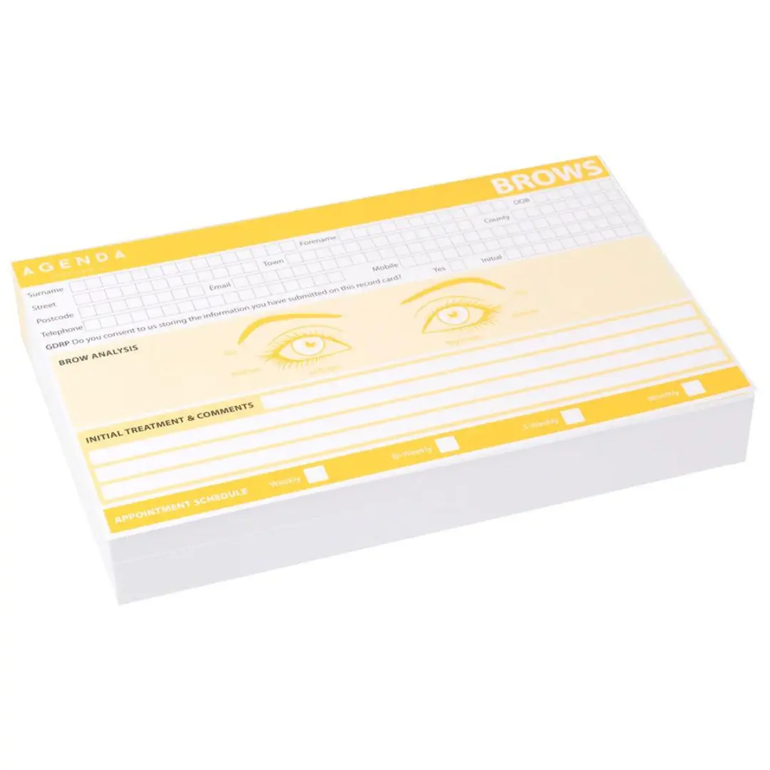 Agenda Brows and Lashes Record Cards (100 pcs)